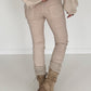 Hose mit elastischem Bündchen - beige