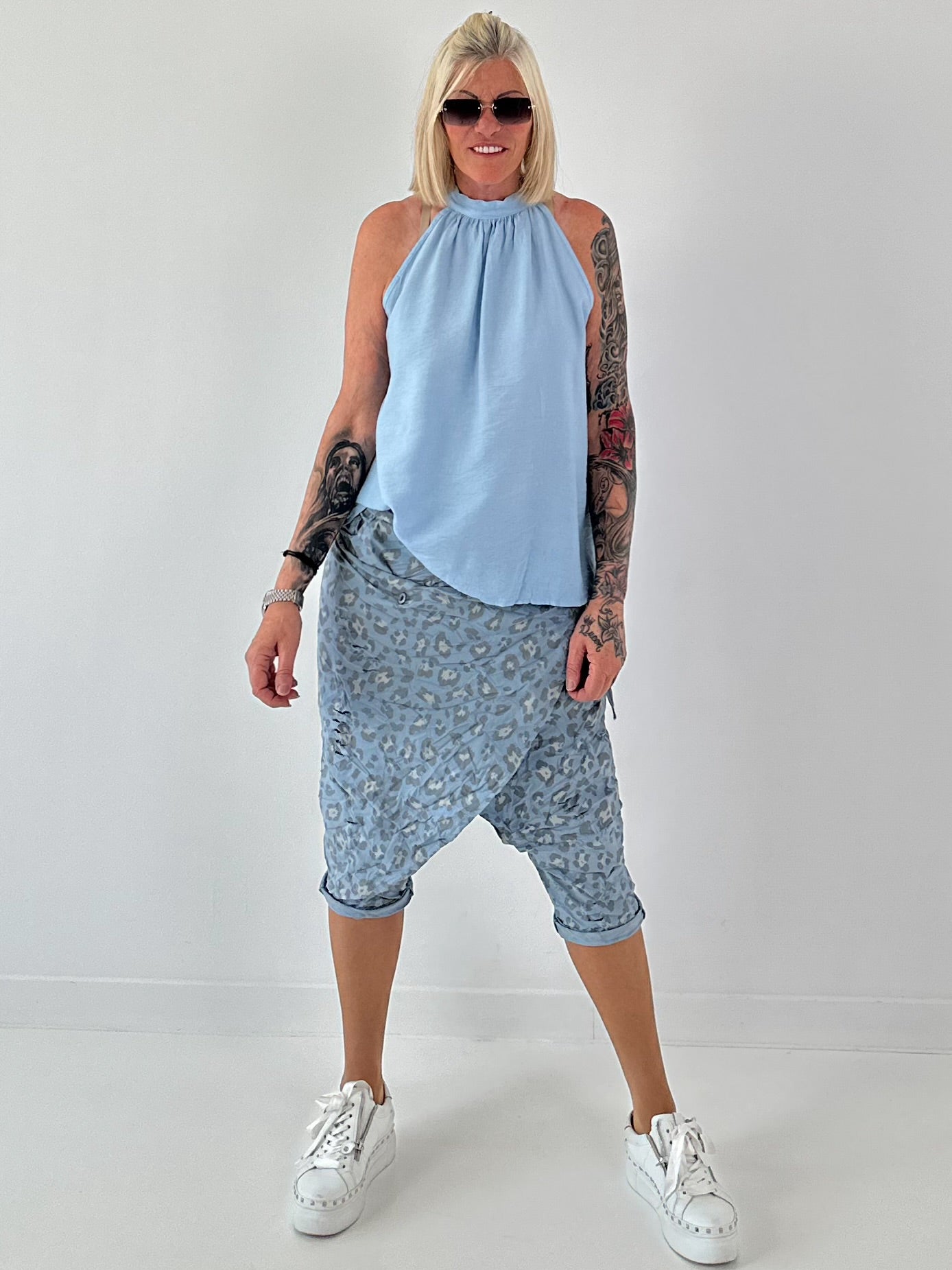 Neckholder Top -hellblau