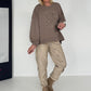 Sweater mit 3D-Print - taupe-leo