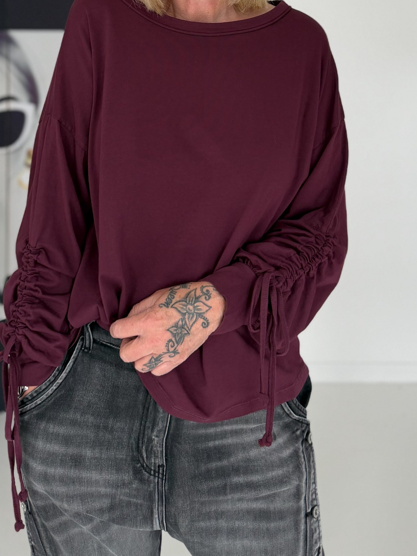 Shirt met ruches - roze