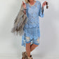 Crochet Tunic with Pattern - light blue