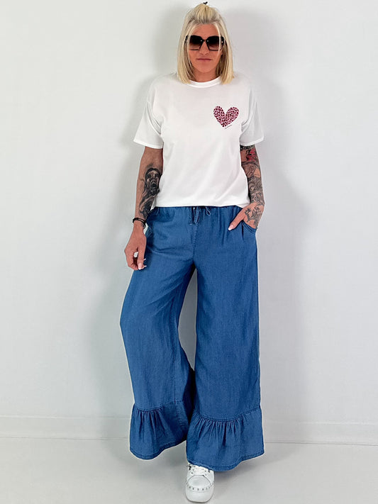 T-Shirt Amour Leo - weiss-rosa