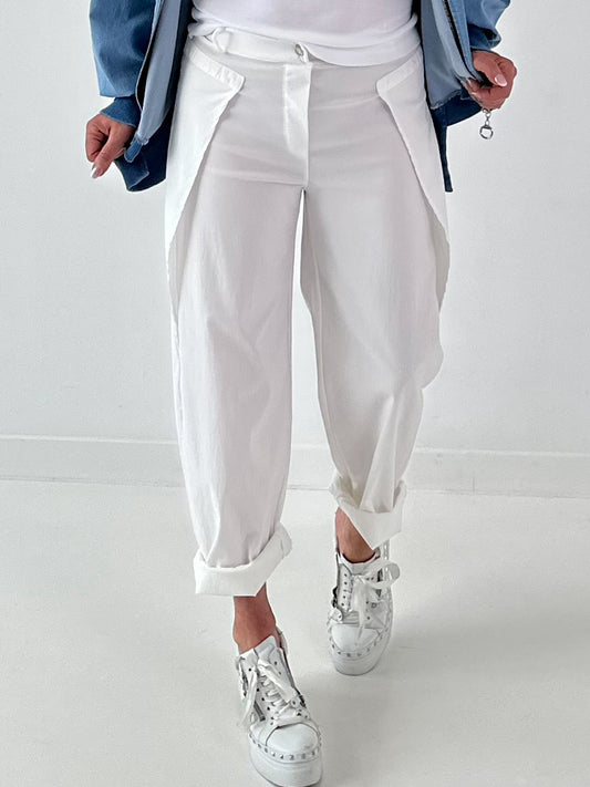 Hose mit besonderem Design - weiss