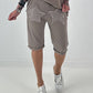 Sweat Short mit Häkelstern und  Nieten - taupe