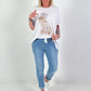 T-Shirt Leopard - white