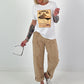 T-Shirt Espresso - white