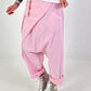 Baggy Hose mit Überwurf - rosa