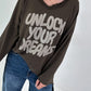 Oversized Shirt Unlock Your Dreams - mocha