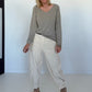 Basic Shirt mit V-Neck - taupe
