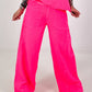 Sweatpants with large side pockets - neon pink