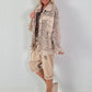 Jeansjacke mit floralem Netzeinsatz - beige ( lieferbar ab 26.05.26)