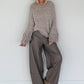 Vegane Lederhose 2 Looks - taupe