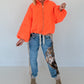Jacke mit Puffärmelchen - neonorange