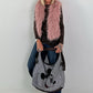 Stylische fake Fell Weste - rosa