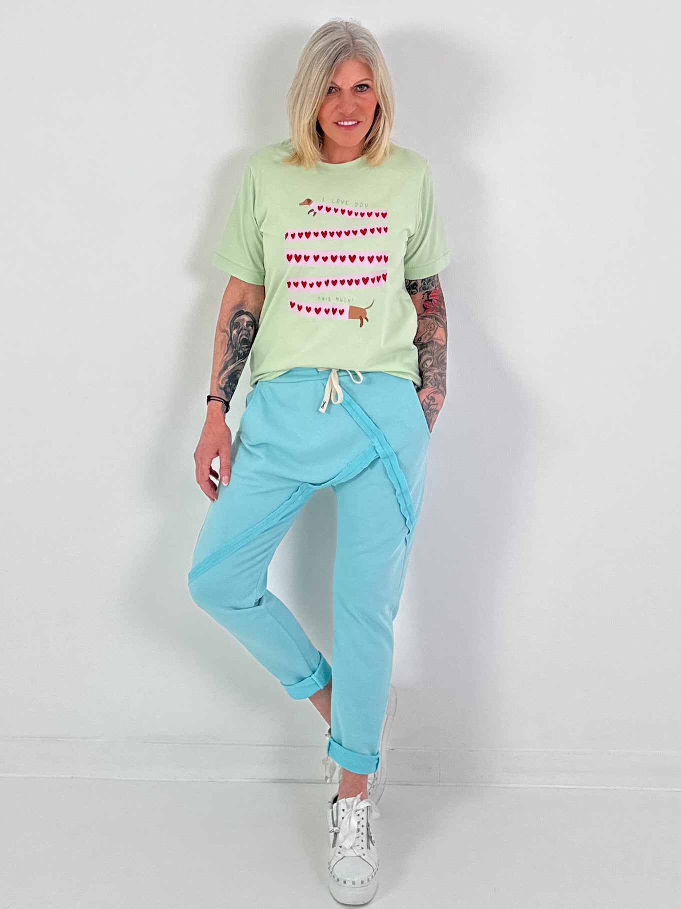 Shirt Dog Love - mint