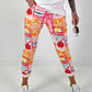 Hose mit All-Over Print-Mix - rosa-mehrfarbig
