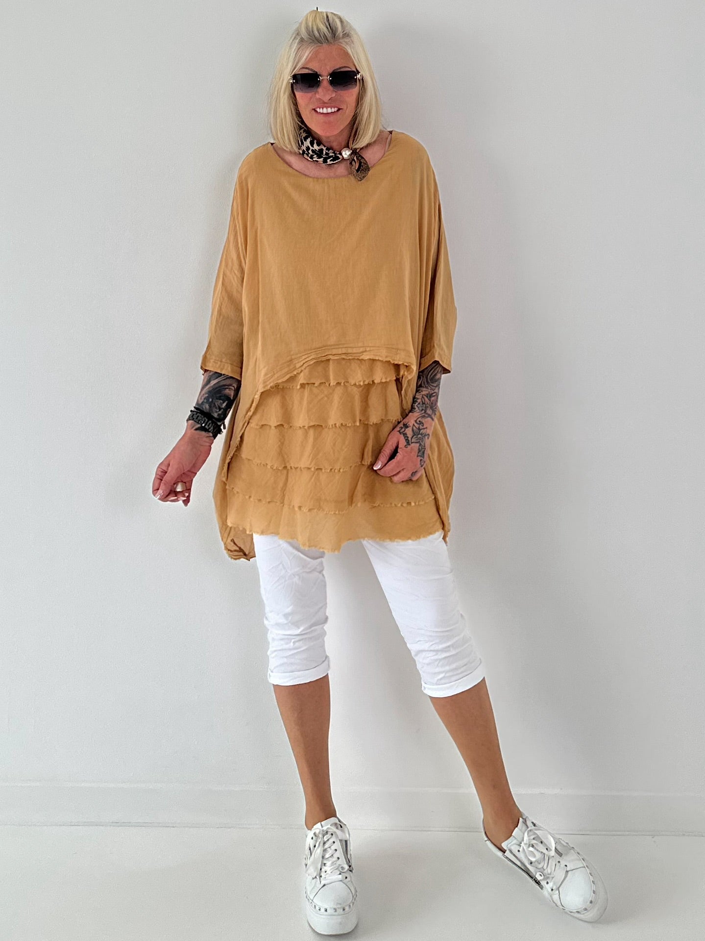 Tunika im Layer-Look - camel