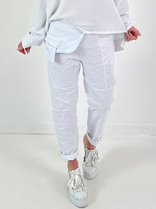 Hose Modell "Sleek Comfort" - weiss