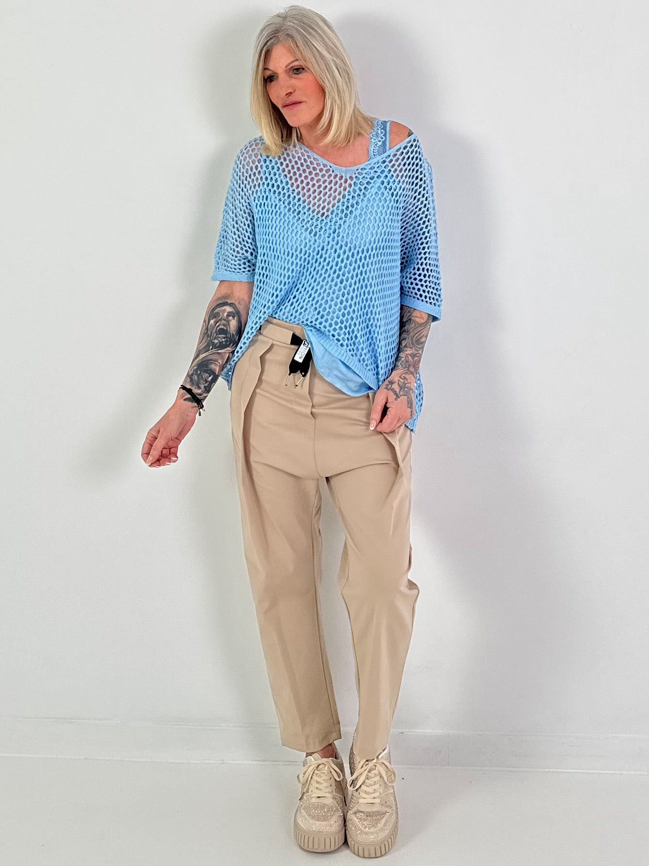 Gehaakt shirt - lichtblauw