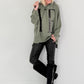 Oversized Hoodie YEAH - oliv