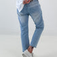Jeans Hose destroyed  - hellblau