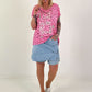 T-Shirt Leo Don't Overthink - neon pink