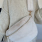 Crossbody-Felltasche - ecru