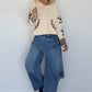 Hoodie mit Kängurutasche und trendigen Leo Sternelementen - beige