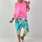 Tunika mit integrierten Top - neonpink