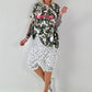 Oversized Camouflage T-Shirt - weiss-mehrfarbig