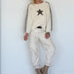 Kuscheliger Pullover mit Sternmotiv - beige-mokka