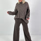 Knitted trousers model "Weave&amp;Wear" - brown