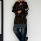Weste im Leo-Look mit Streifen - leo-mokka