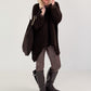 Weicher Oversized Grobstrickpullover  - mokka