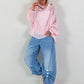 Tunic with flounce hem - pink
