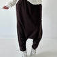 Haremhose mit Knopfdetails - mokka