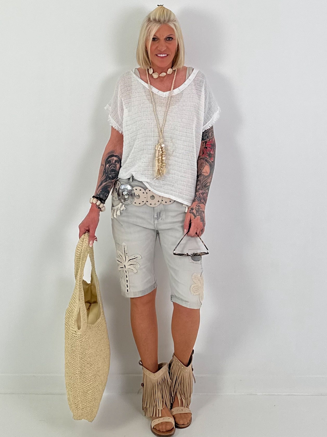 Mesh-shirt - wit