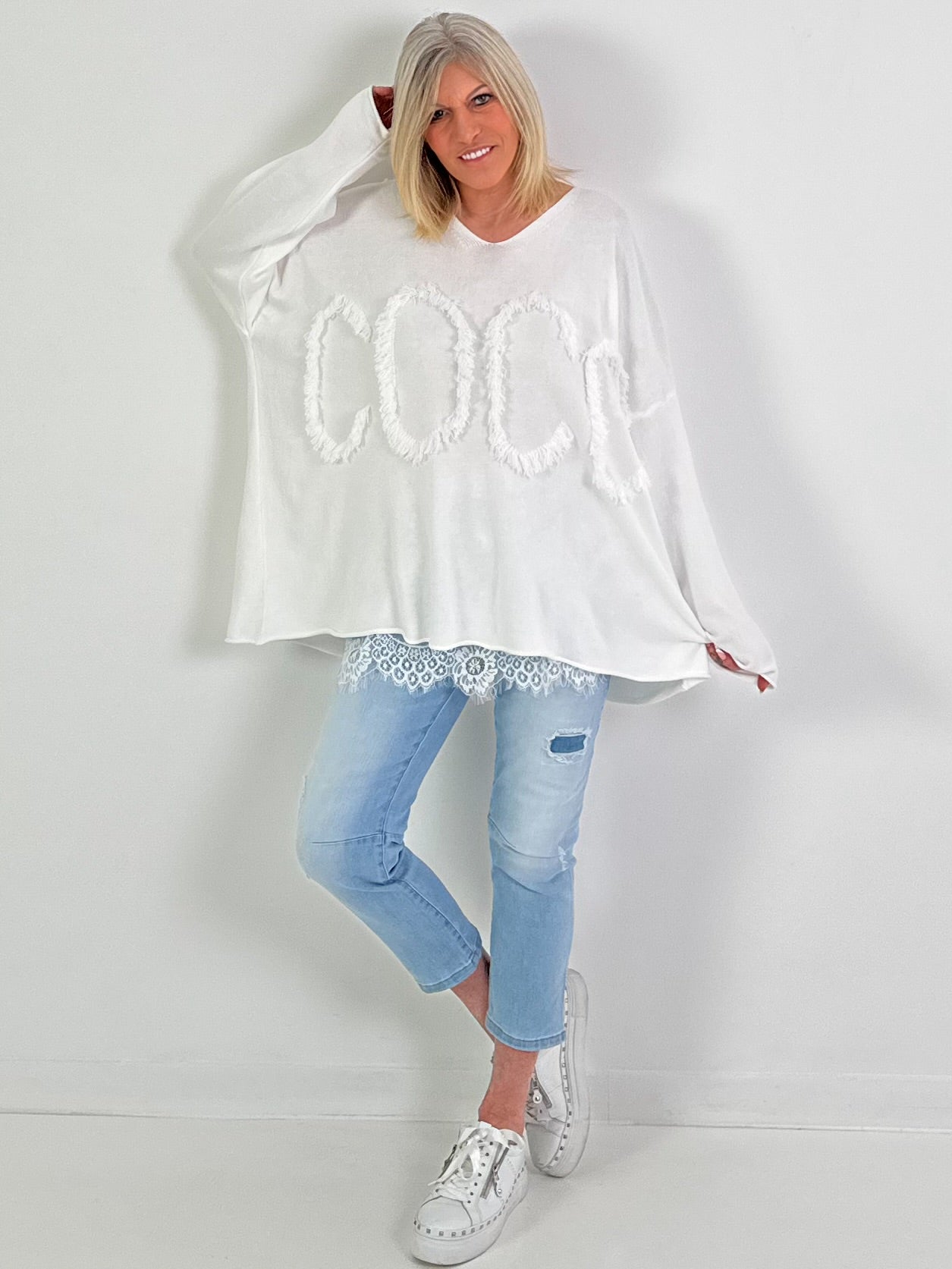 Pullover Modell "Coco" - weiss