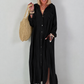 Linen dress - black