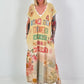 Strickkleid mit Lurex und Buchstabenprint - mehrfarbig