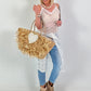 Long asymmetric lace top - white