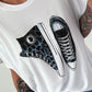 T-Shirt Chucks - weiss-blau