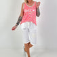 Leo Tanktop mit Strassdetails - beige-mehrfarbig