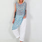 Leo asymmetrical mesh top - light blue
