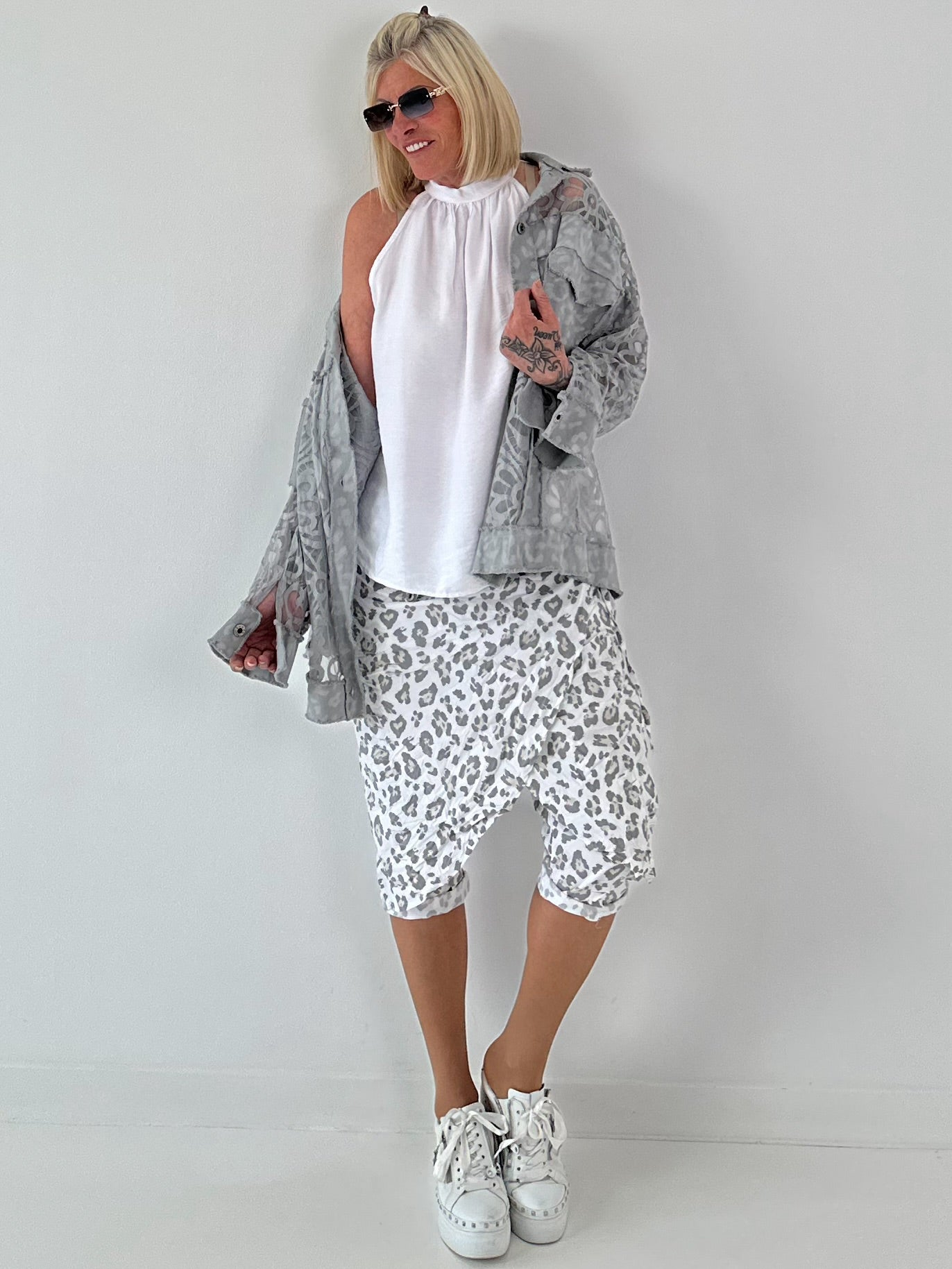 Neckholder Top -weiss