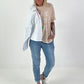 Fine Knit T-Shirt Love - beige