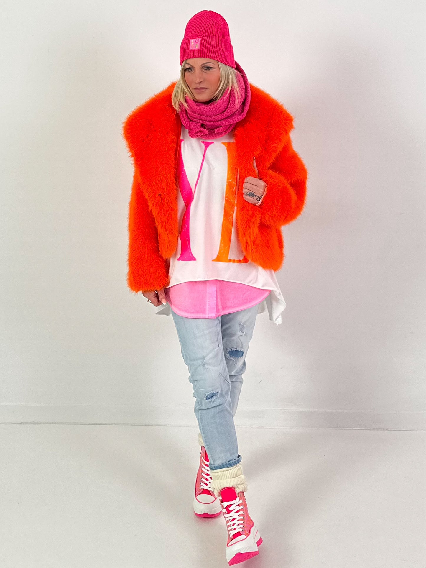 Bontjas model "Cloud 9" - oranje