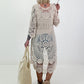 Crocheted Tunic with Pattern - beige