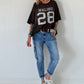 Sweater mit Vintage-Print - mokka