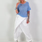 Sommerstrick Pullover mit kurzen Arm - hellblau